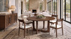 Bryson Reclaimed Pine Wood Dining Chairs, Set of 2, Soft Flax Light Beige Chenille