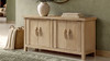 Rowan 63" Reclaimed Elm Wood 4-Door Cabinet, Light Natural Brown