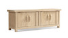 Rowan 68.5" Reclaimed Elm Wood 4-Door Cabinet, Light Natural Brown
