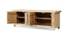 Rowan 68.5" Reclaimed Elm Wood 4-Door Cabinet, Light Natural Brown