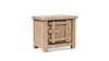 Rowan 28.5" Solid Reclaimed Pine Left Side Table with Door, Natural Brown