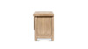 Rowan 28.5" Solid Reclaimed Pine Left Side Table with Door, Natural Brown
