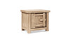Rowan 28.5" Solid Reclaimed Pine Right Side Table with Door, Natural Brown
