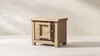 Rowan 28.5" Solid Reclaimed Pine Right Side Table with Door, Natural Brown