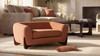 Alpine 36.5" Sherpa Dog Sofa Bed, Medium, Spice Orange Fleeced Teddy