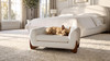Alpine 36.5" Chenille Dog Sofa Bed, Medium, Almond White