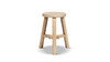 Linden 19.5" Reclaimed Elm Wood Round Stool & Side Table