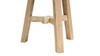 Linden 19.5" Reclaimed Elm Wood Round Stool & Side Table