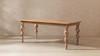 Rosalie 72" Reclaimed Pine Turned-Leg Dining Table, Natural Brown