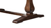 Whitmore 72" Rectangular Reclaimed Pine Double Pedestal Trestle Dining Table, Dark Brown