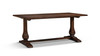 Whitmore 72" Rectangular Reclaimed Pine Double Pedestal Trestle Dining Table, Dark Brown