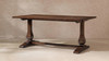 Whitmore 72" Rectangular Reclaimed Pine Double Pedestal Trestle Dining Table, Dark Brown