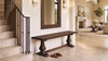 Whitmore 60" Reclaimed Pine Trestle Dining Bench, Dark Brown
