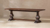 Whitmore 60" Reclaimed Pine Trestle Dining Bench, Dark Brown