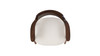 Hayes 29.5" Reclaimed Pine Upholstered Bar Stool with Arms, Dark Brown & Soft Flax Light Beige