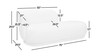 Aire 75" RAF Modern Rounded Chaise Lounge, Ivory White Boucle 13