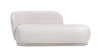 Aire 75" RAF Organic Modern Curved Chaise Lounge, Stone Light Beige Chenille