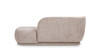 Aire 75" RAF Organic Modern Curved Chaise Lounge, Stone Taupe Chenille
