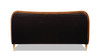 Roman Curved Headboard Upholstered Platform Bed, King, Burnt Orange