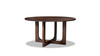 Pino 60" Round Reclaimed Pine 6-8 Seat Dining Table with Sculptural Cross Base, Java Brown