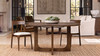 Pino 60" Round Reclaimed Pine 6-8 Seat Dining Table with Sculptural Cross Base, Java Brown