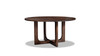 Pino 60" Round Reclaimed Pine 6-8 Seat Dining Table with Sculptural Cross Base, Java Brown