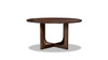Pino 60" Round Reclaimed Pine 6-8 Seat Dining Table with Sculptural Cross Base, Java Brown