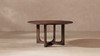 Pino 60" Round Reclaimed Pine 6-8 Seat Dining Table with Sculptural Cross Base, Java Brown