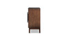 Koa 35" Reclaimed Pine 2-Door Woven Wood Accent Cabinet, Java Brown