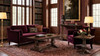 Whitmore 48" Reclaimed Pine Trestle Coffee Table, Java Brown