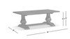 Whitmore 48" Reclaimed Pine Trestle Coffee Table, Java Brown