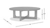 Pino 48" Round Reclaimed Pine Cross Base Coffee Table, Java Brown