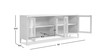 Marlowe 83" Reclaimed Pine 4-Door Glass Sideboard, Brushed White