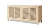 Alden 74" Reclaimed Pine 4-Door Lattice Sideboard, Brushed White