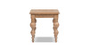 Rosalie 24" Reclaimed Pine Turned-Leg End Table, Medium Brown