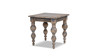 Rosalie 24" Reclaimed Pine Turned-Leg End Table, Vintage Blue