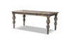 Rosalie 72" Reclaimed Pine Turned-Leg Dining Table, Vintage Blue