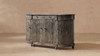 Camille 72" Reclaimed Pine Fluted 4-Door Sideboard, Vintage Blue