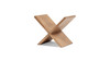 Otto 11" Sculptural Reclaimed Pine X-Frame Book Stand, Medium Brown