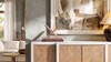 Otto 11" Sculptural Reclaimed Pine X-Frame Book Stand, Medium Brown