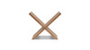 Otto 11" Sculptural Reclaimed Pine X-Frame Book Stand, Medium Brown