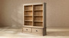 Evran 80" Tall Reclaimed Pine Storage Cabinet with Adjustable Shelving, Weathered Natural Greige