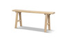 Linden 47" Reclaimed Elm Wood Trestle Dining Bench, Light Natural Brown