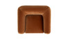 Alpine 44" Modern Sculptural Curved Accent Chair, Burnt Orange Performance Velvet