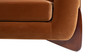 Alpine 44" Modern Sculptural Curved Accent Chair, Burnt Orange Performance Velvet