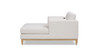 Knox 65" Modern Farmhouse Chaise Lounge Chair, Stone Light Beige Chenille