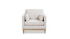Knox 36" Modern Farmhouse Arm Chair, Stone Light Beige Chenille