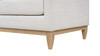 Knox 36" Modern Farmhouse Arm Chair, Stone Light Beige Chenille