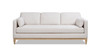 Knox 84" Modern Farmhouse Sofa, Stone Light Beige Chenille 