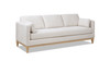 Knox 84" Modern Farmhouse Sofa, Stone Light Beige Chenille 